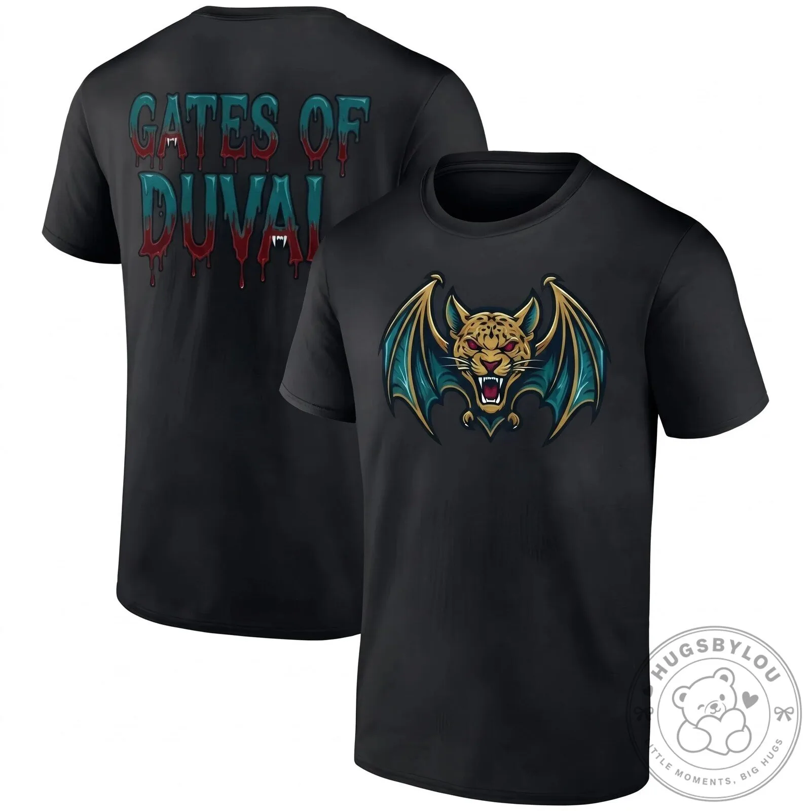 Jacksonville Jaguars Gates of Duval Halloween Black T-Shirt