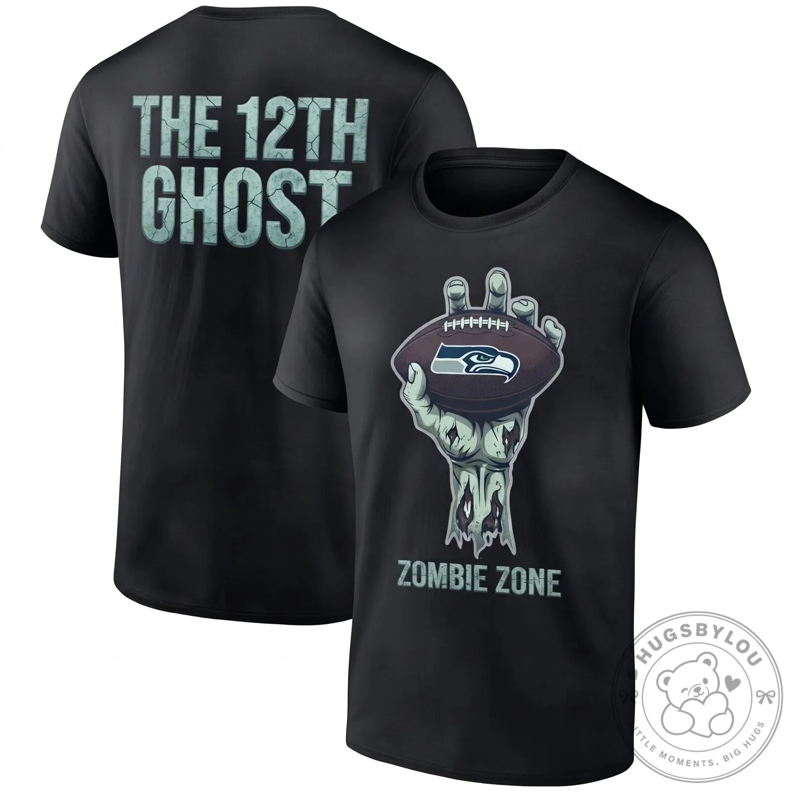 Seattle Seahawks Zombie Zone The 12th Ghost Halloween T-Shirt