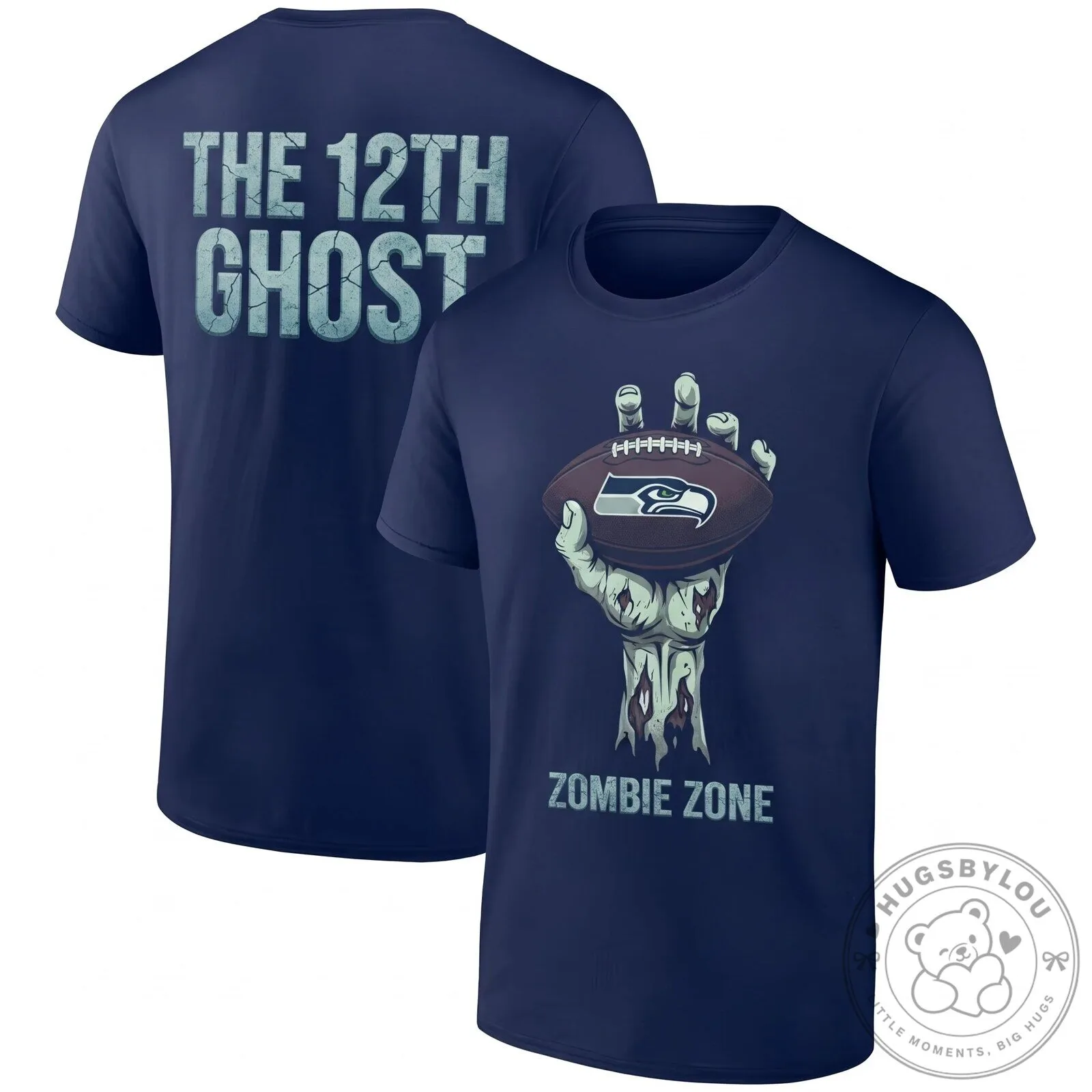 Seattle Seahawks Zombie Zone The 12th Ghost Halloween T-Shirt 12 Seattle Seahawks Zombie Zone The 12th Ghost Halloween T-Shirt