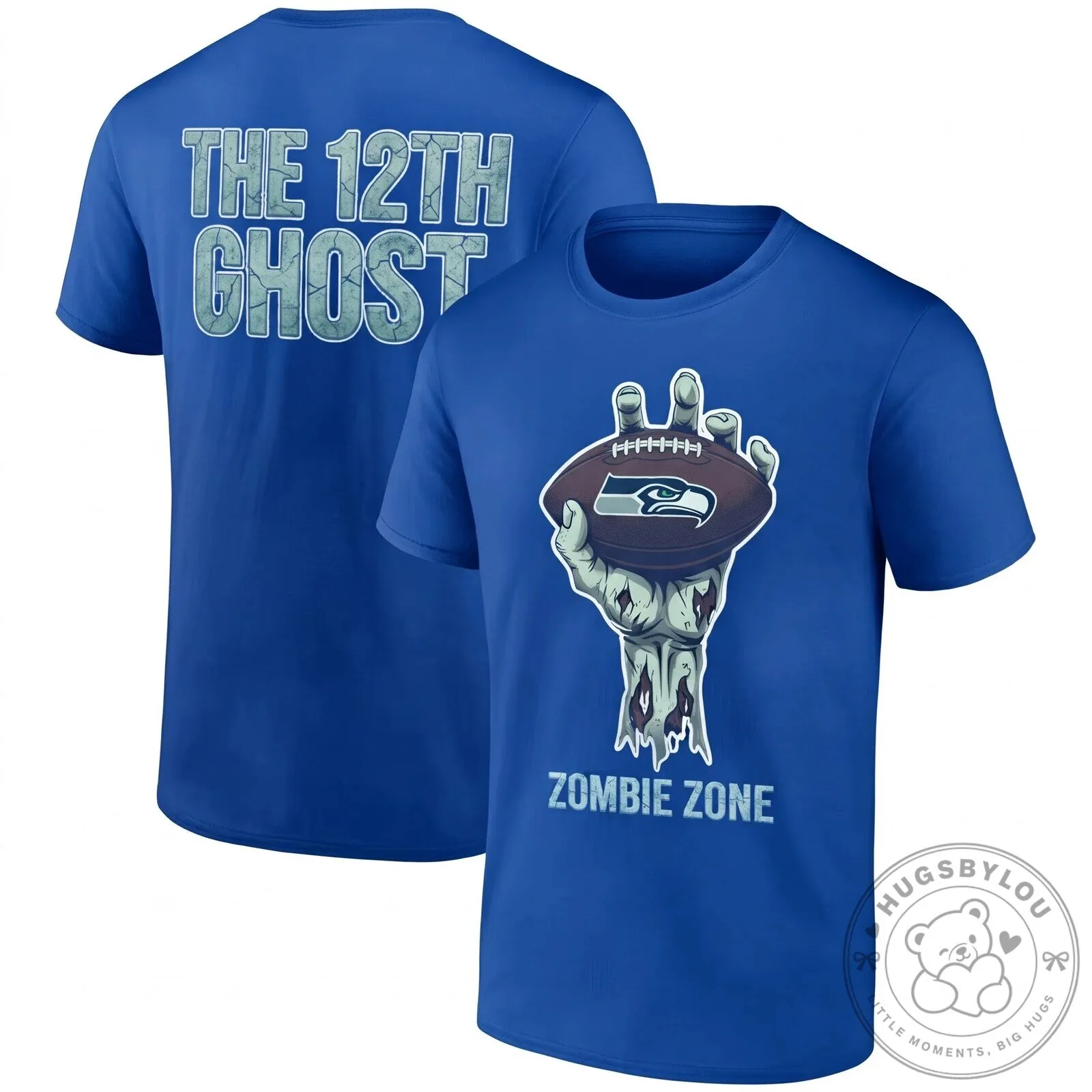Seattle Seahawks Zombie Zone The 12th Ghost Halloween T-Shirt 14 Seattle Seahawks Zombie Zone The 12th Ghost Halloween T-Shirt