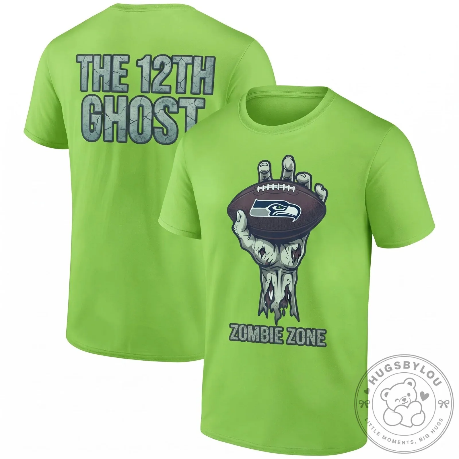 Seattle Seahawks Zombie Zone The 12th Ghost Halloween T-Shirt 15 Seattle Seahawks Zombie Zone The 12th Ghost Halloween T-Shirt