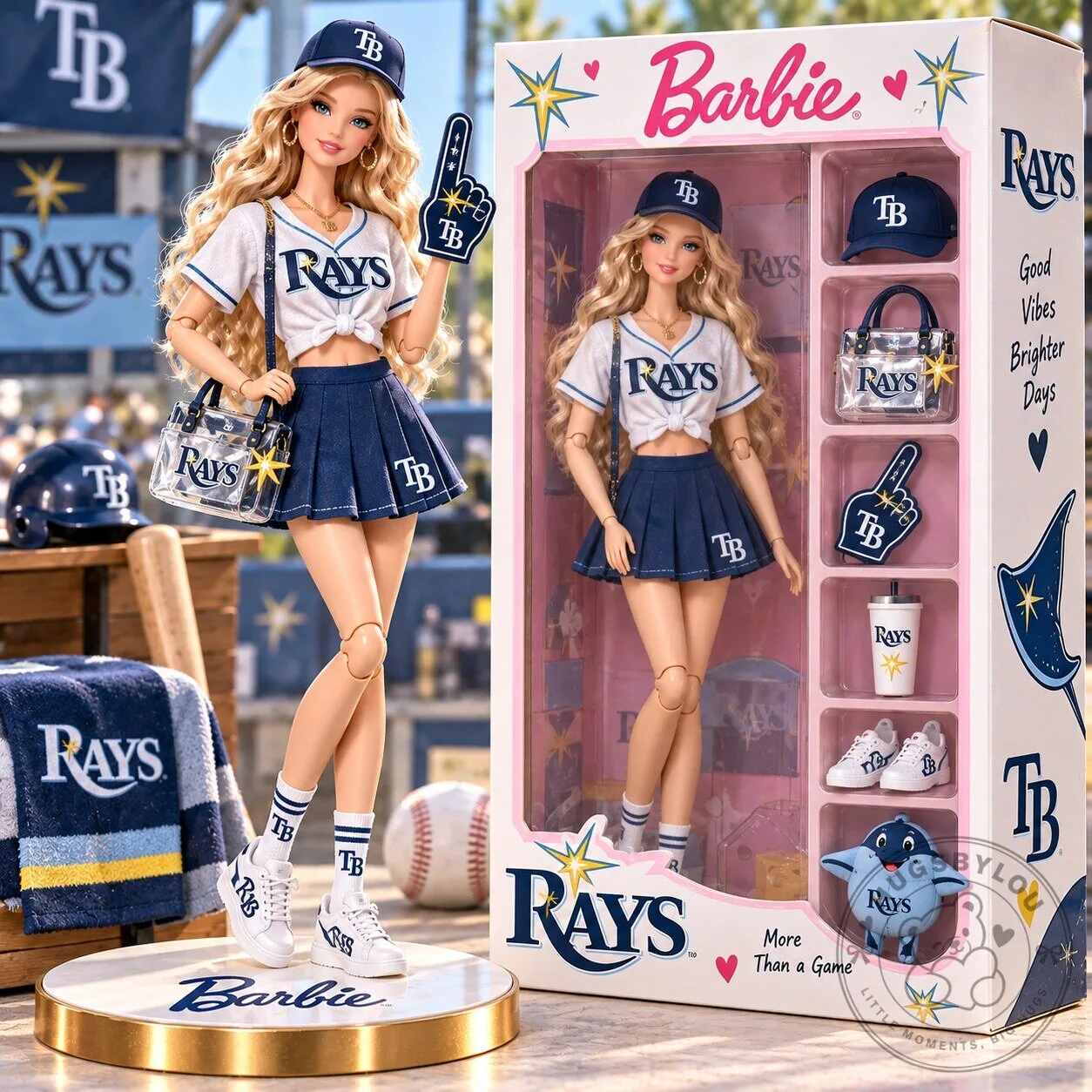 Tampa Bay Rays Barbie Doll Collectible Figurine with Accessories