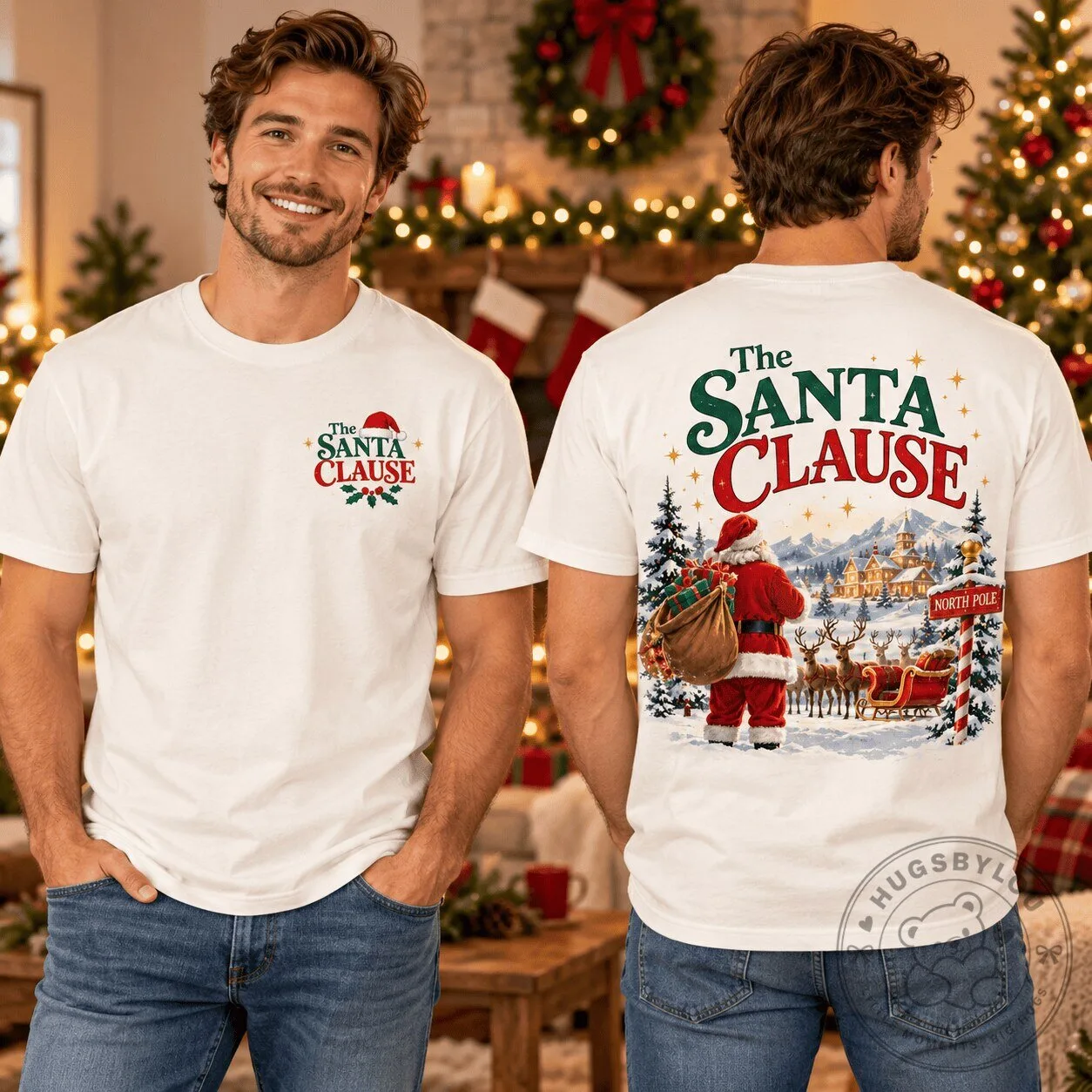 The Santa Clause Christmas Holiday Movie White Graphic T-Shirt