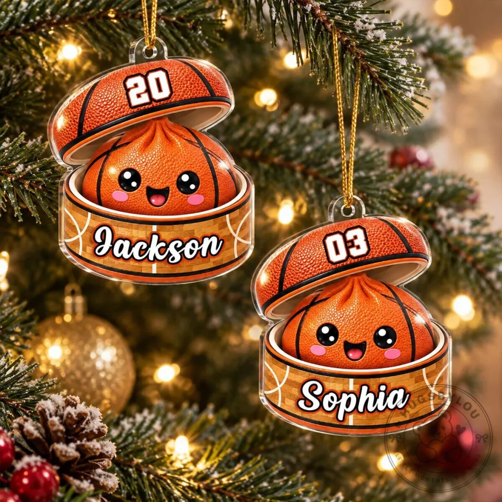 Personalized Basketball Dumpling Squishy Player Christmas Tree Ornament Personalized Basketball Dumpling Squishy Player Christmas Tree Ornament