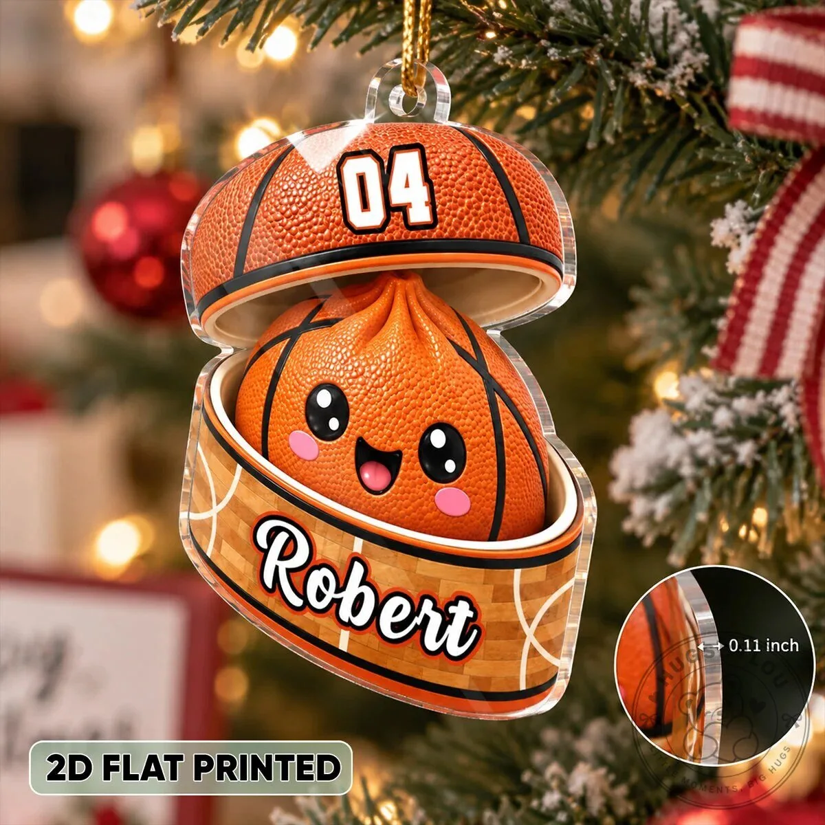 Personalized Basketball Dumpling Squishy Player Christmas Tree Ornament 13 Personalized Basketball Dumpling Squishy Player Christmas Tree Ornament