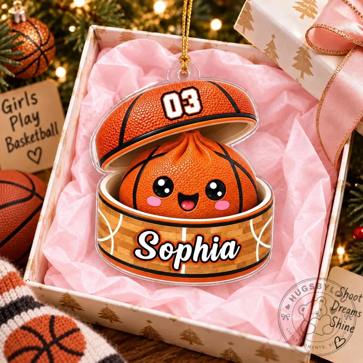 Personalized Basketball Dumpling Squishy Player Christmas Tree Ornament 16 Personalized Basketball Dumpling Squishy Player Christmas Tree Ornament