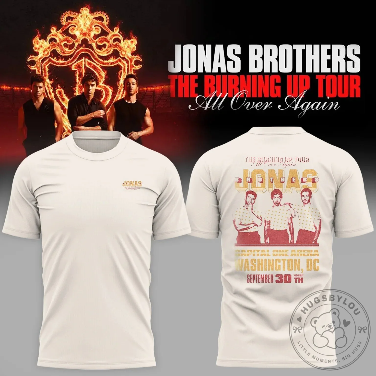 Washington DC Concert T-Shirt for the Jonas Brothers Burning Up Tour All Over Again