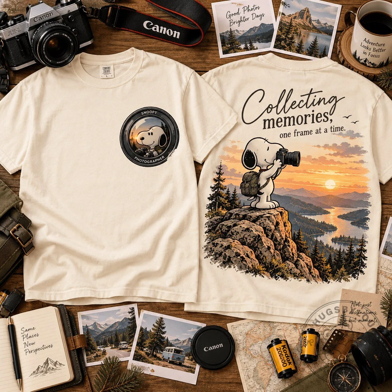Snoopy Photographer Collecting Memories One Frame At A Time T-Shirt