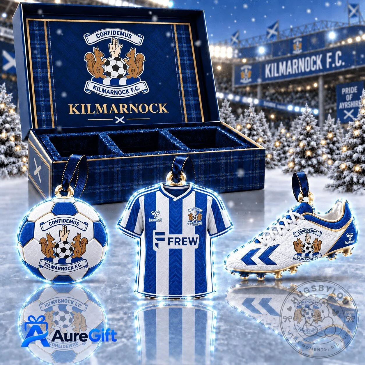Kilmarnock Football Club Scottish Premiership Christmas Ornament Set