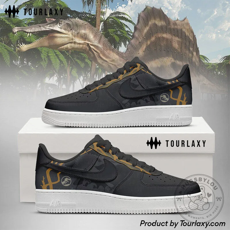 Jurassic Park Movie Logo Black Custom Printed Casual Sneakers