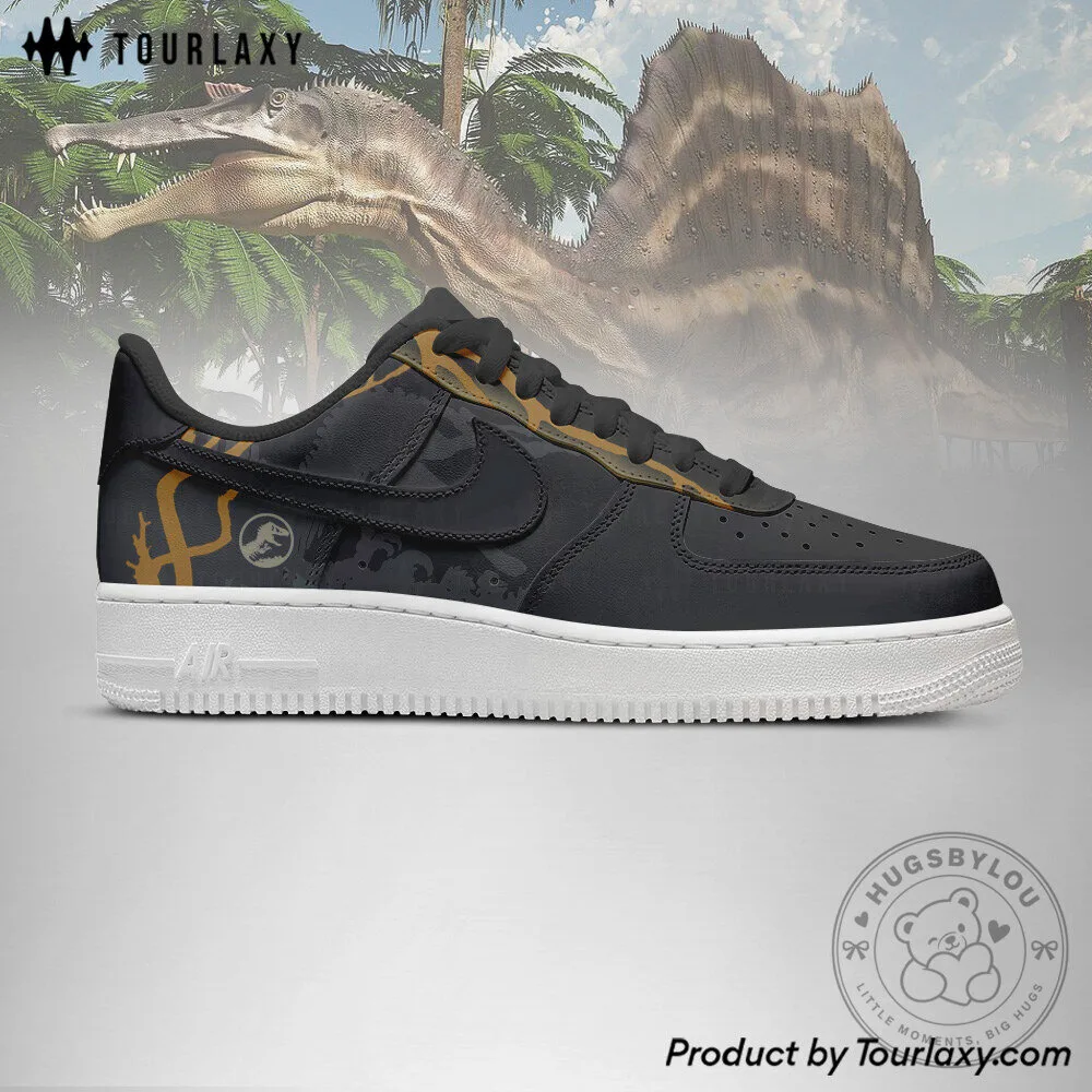 Jurassic Park Movie Logo Black Custom Printed Casual Sneakers 9 Jurassic Park Movie Logo Black Custom Printed Casual Sneakers