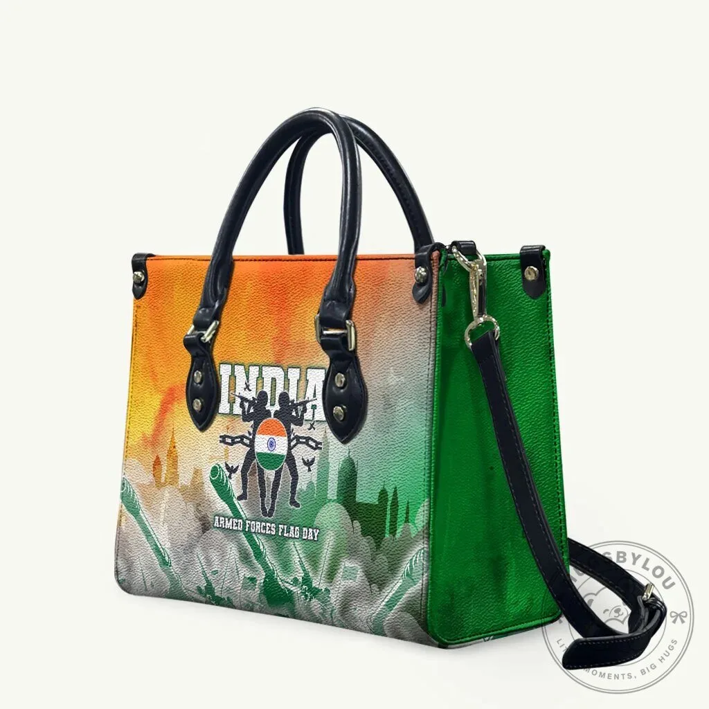 India Armed Forces Flag Day Military Indian Flag Silhouette Handbag