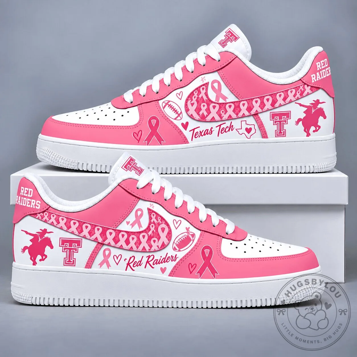 Texas Tech Red Raiders Breast Cancer Awareness Pink Custom Shoes