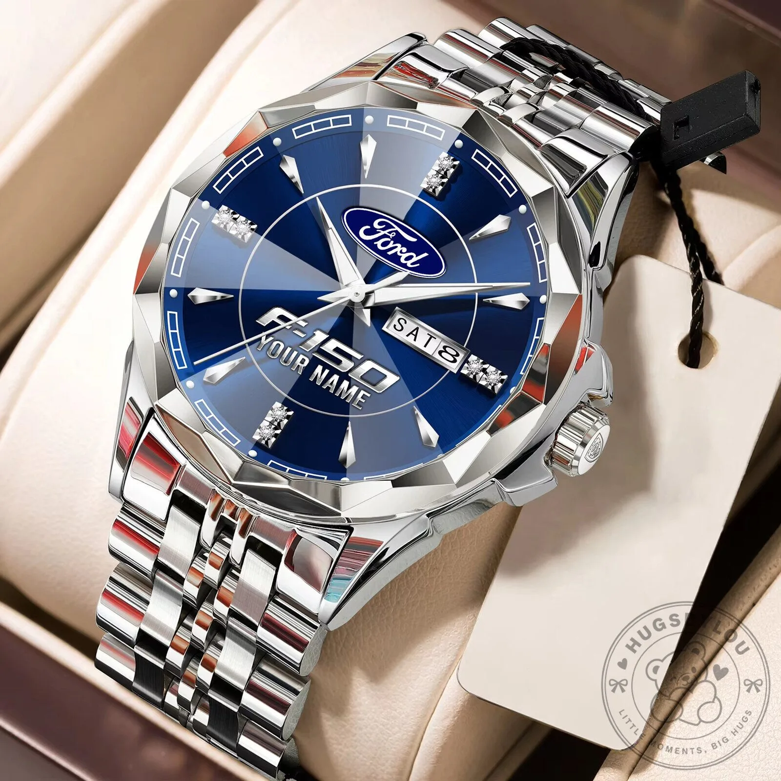 Ford F-150 Custom Name Elegant Design Stainless Steel Watch 22 Ford F-150 Custom Name Elegant Design Stainless Steel Watch