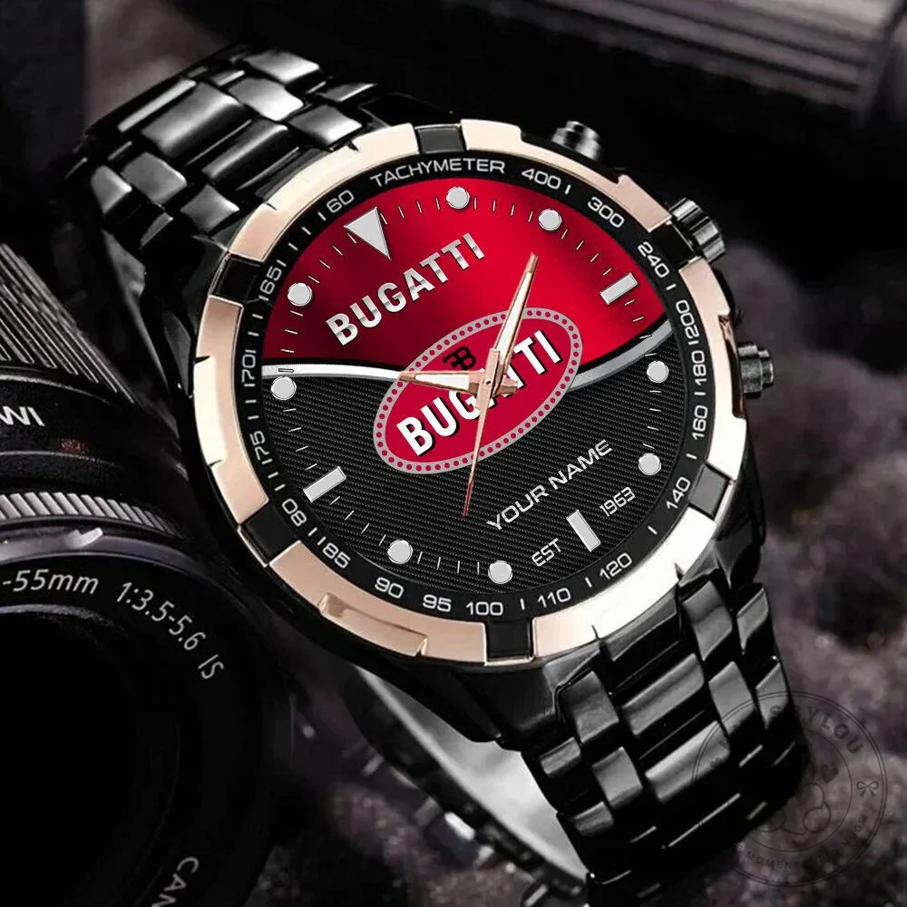 Elegant Fashion Stainless Steel Watch by Bugatti with Custom Name Design 12 Elegant Fashion Stainless Steel Watch by Bugatti with Custom Name Design