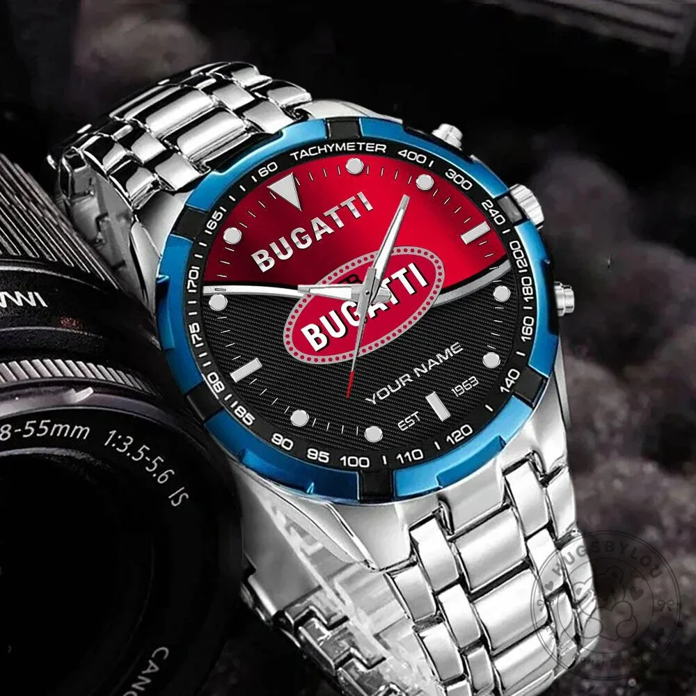 Elegant Fashion Stainless Steel Watch by Bugatti with Custom Name Design 13 Elegant Fashion Stainless Steel Watch by Bugatti with Custom Name Design