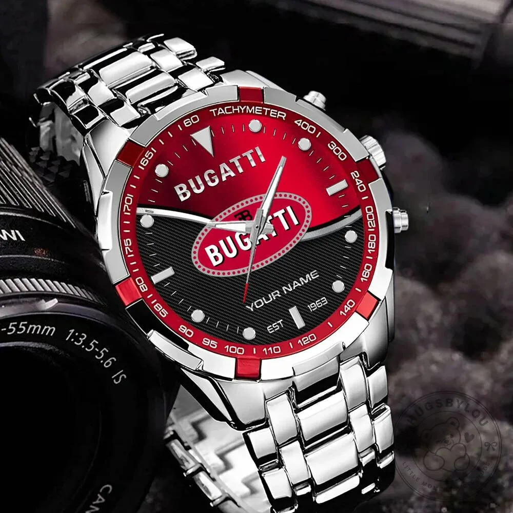 Elegant Fashion Stainless Steel Watch by Bugatti with Custom Name Design 14 Elegant Fashion Stainless Steel Watch by Bugatti with Custom Name Design