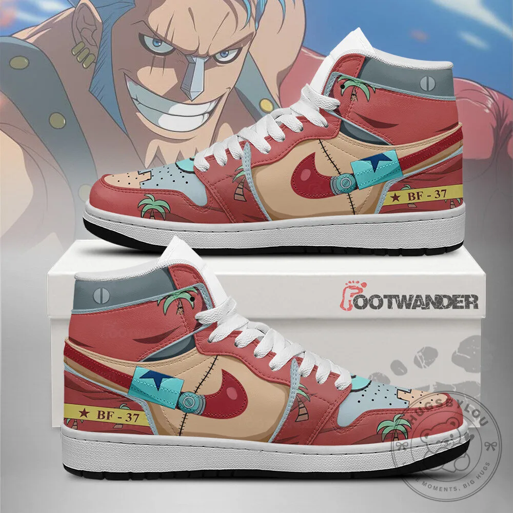Franky One Piece Anime Character High Top Sneakers Custom Shoes
