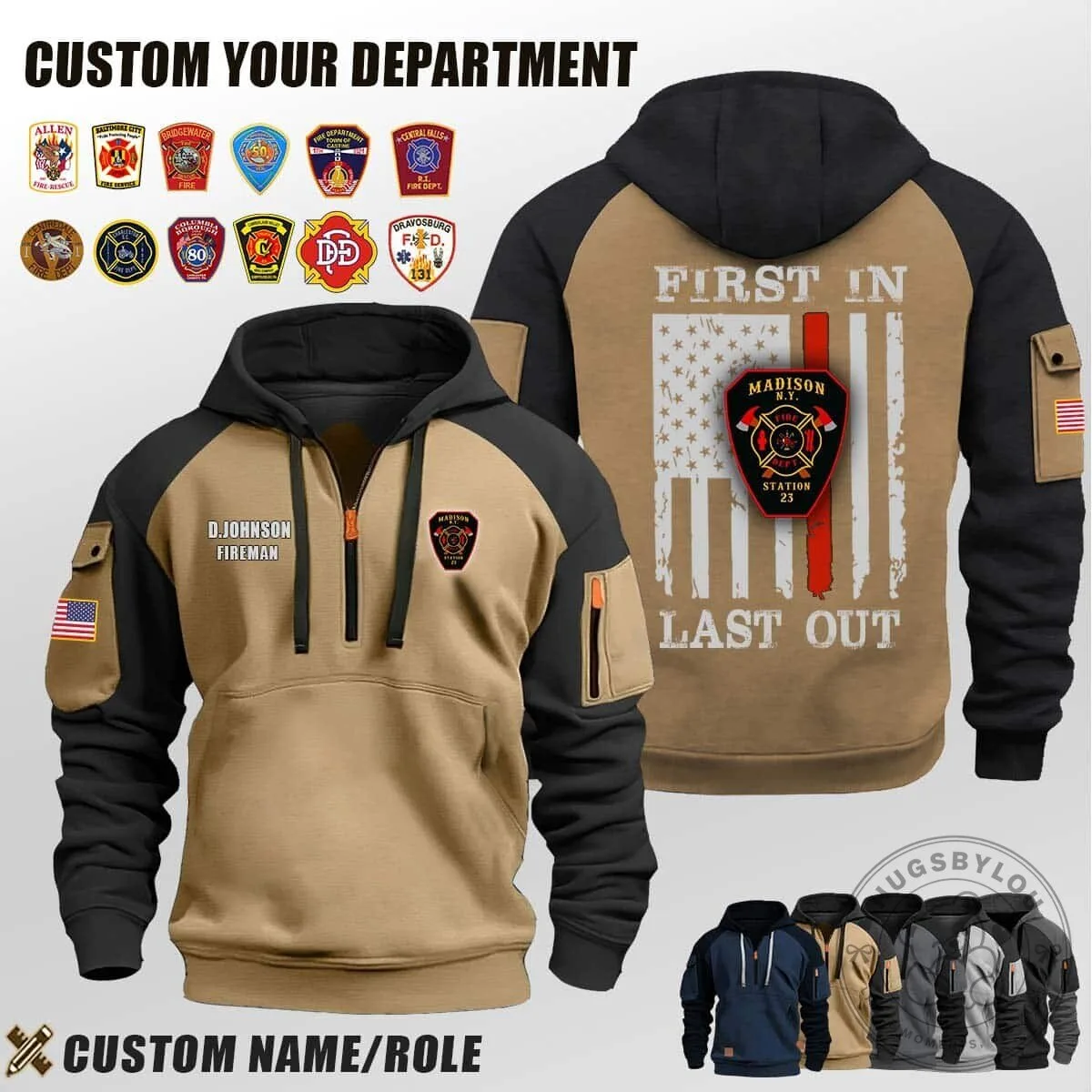 Madison Fire Department First In Last Out Firefighter Hoodie 8 Madison Fire Department First In Last Out Firefighter Hoodie