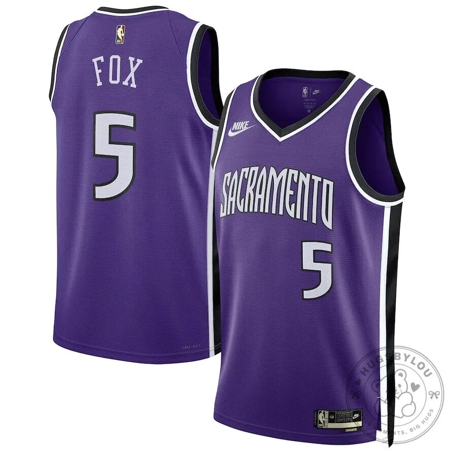 Sacramento Kings De'Aaron Fox Number 5 Classic Edition Basketball Jersey