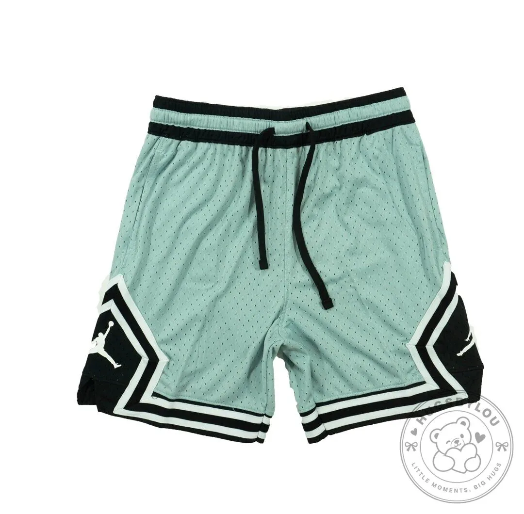 Jordan Brand Diamond Basketball Shorts in Light Blue with Black Trim