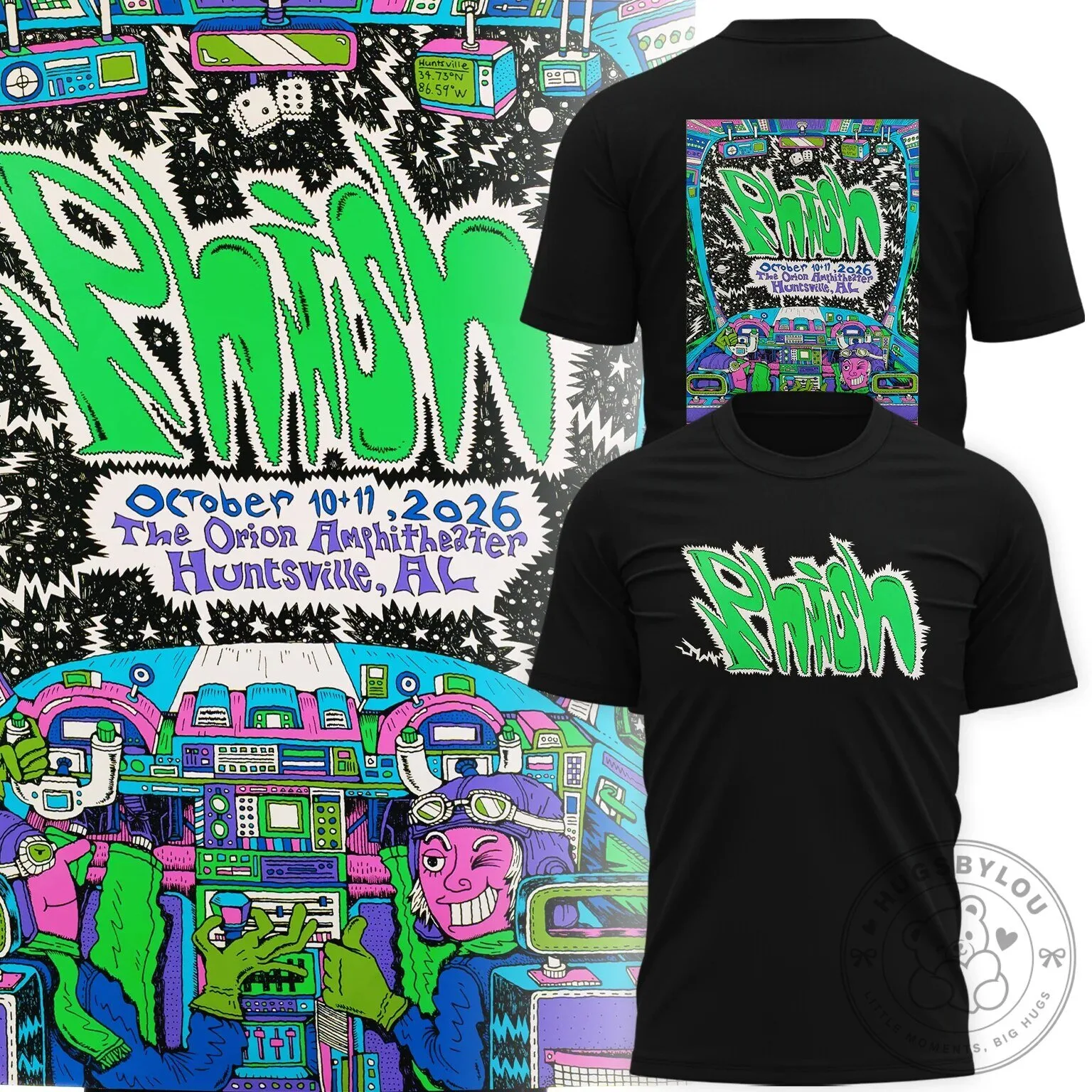 2026 Concert T-Shirt for Phish at The Orion Amphitheater in Huntsville 2 2026 Concert T-Shirt for Phish at The Orion Amphitheater in Huntsville