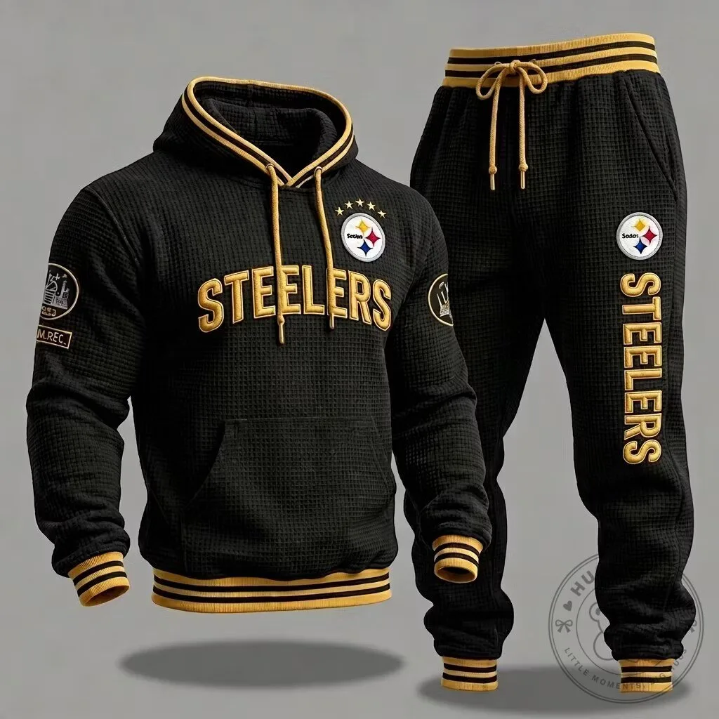 Pittsburgh Steelers Football Team Black Gold Hoodie Sweatshirt