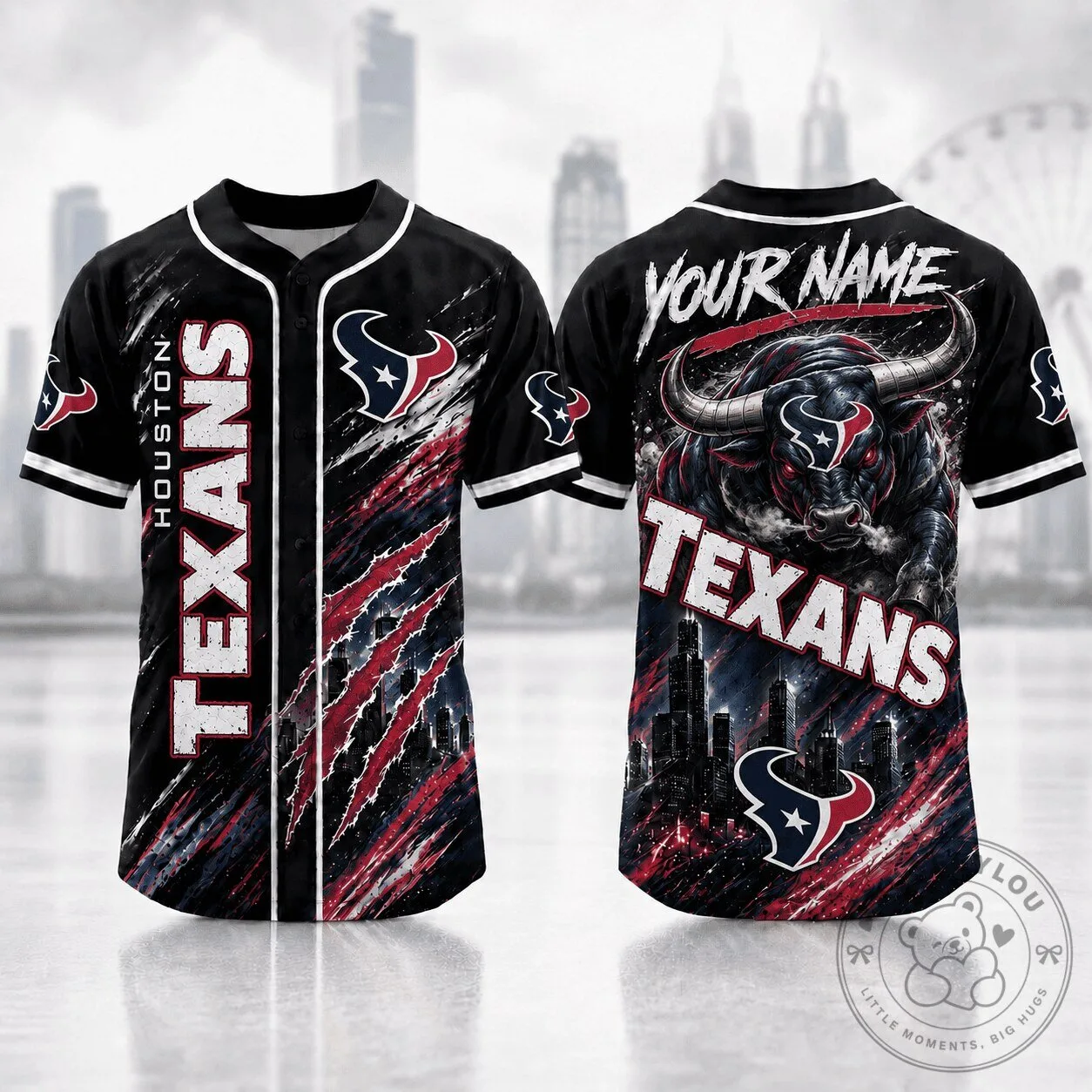 Houston Texans Personalized Baseball Jersey for Football Fans