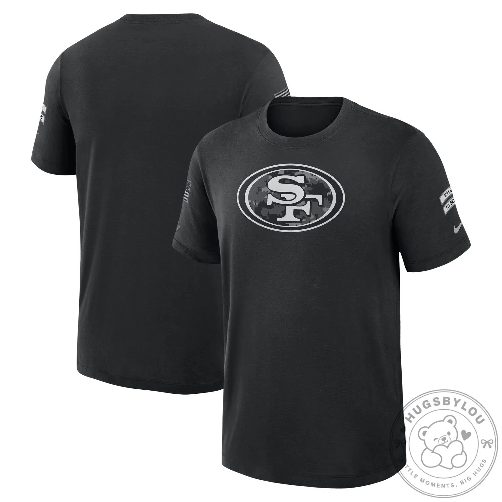 San Francisco 49ers Salute To Service Black Crew Neck T-Shirt