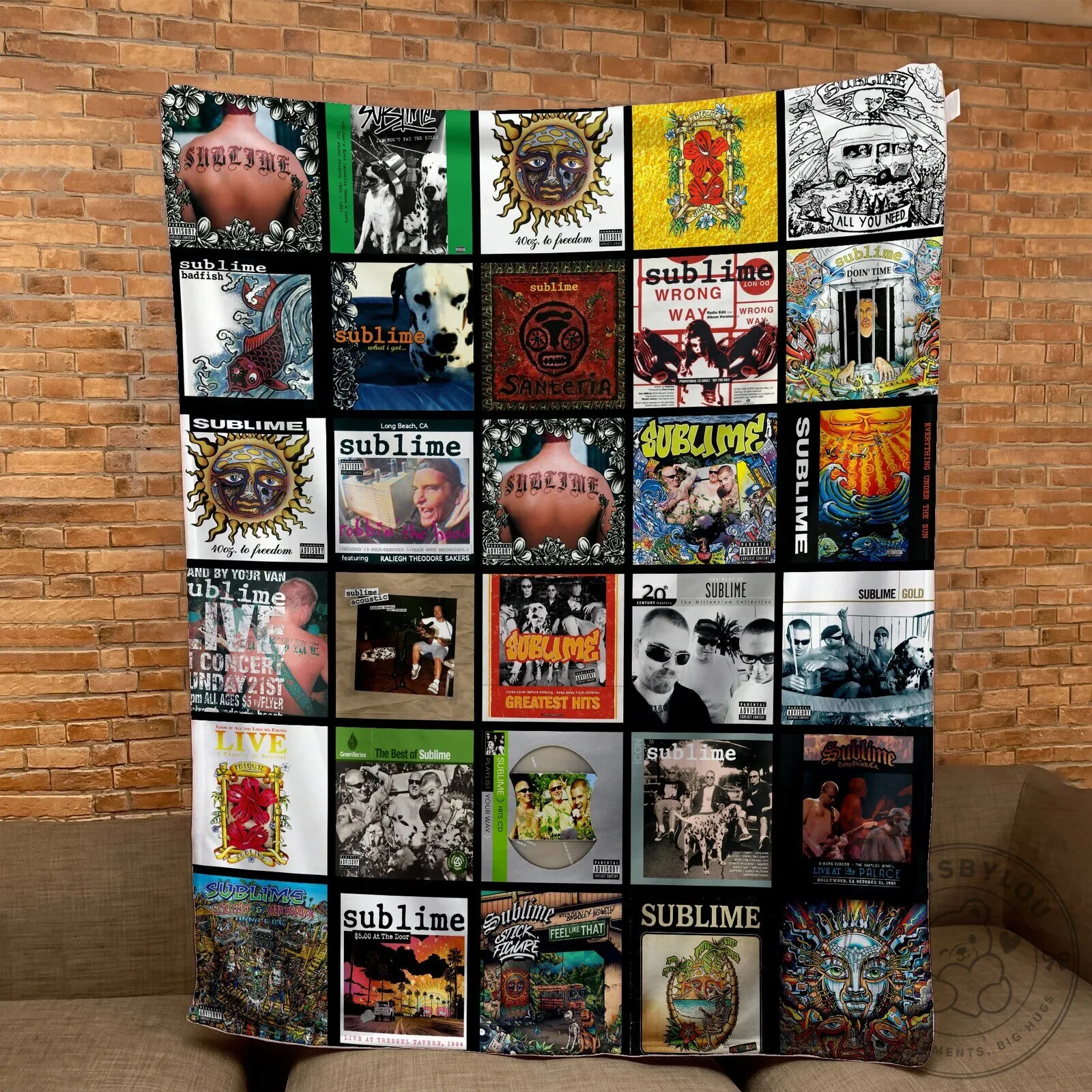 Sublime Band Album Covers Collage Sherpa Fleece Blanket