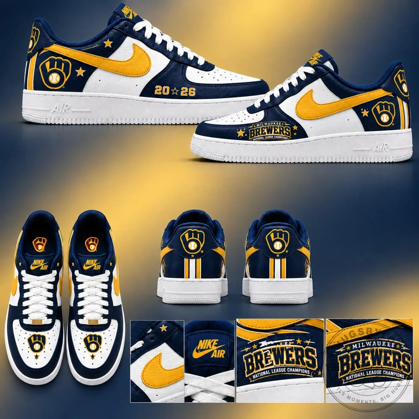 Milwaukee Brewers National League Champions 2026 Edition Sneakers Shoes
