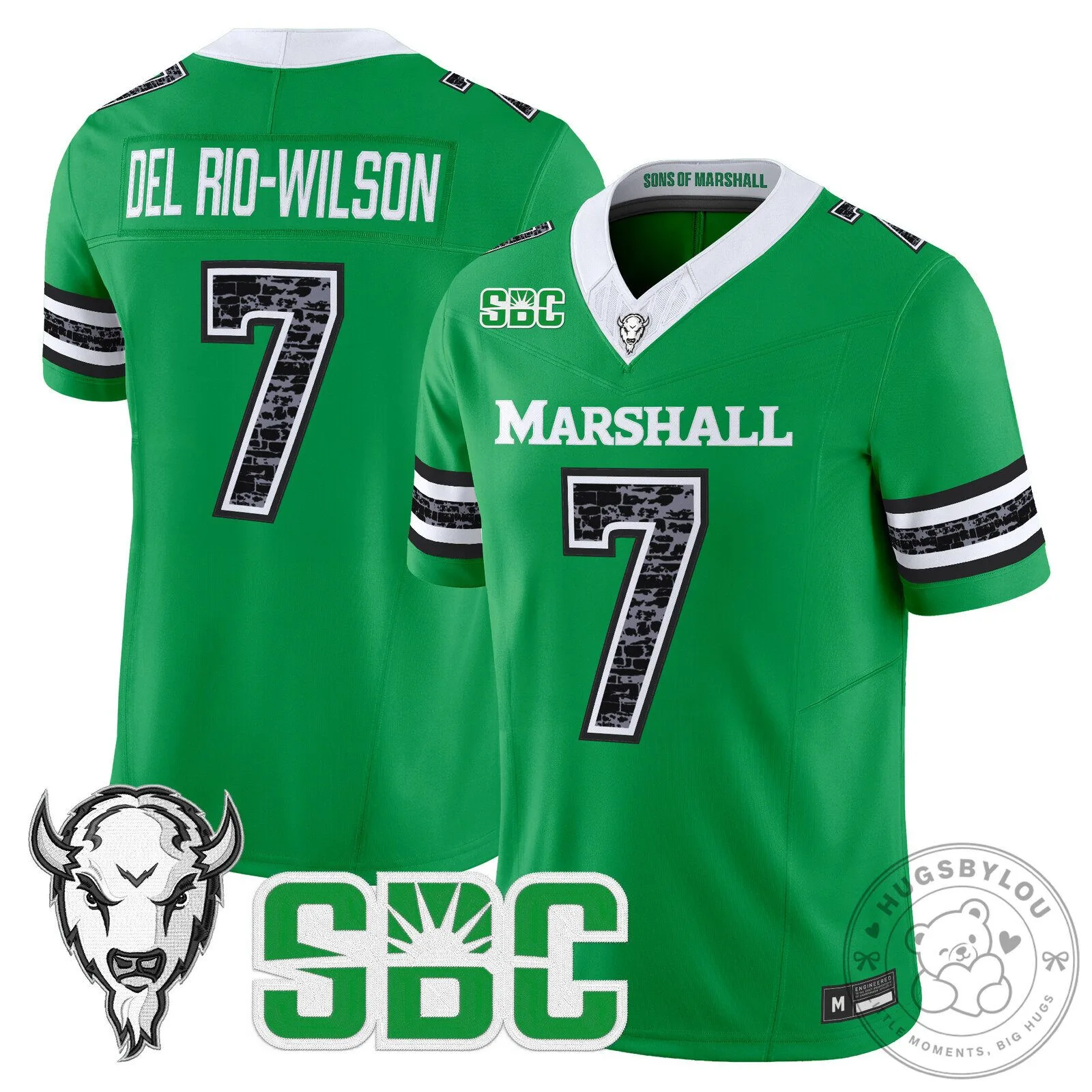 Marshall Thundering Herd Football Team Green Replica Jersey 3 Marshall Thundering Herd Football Team Green Replica Jersey