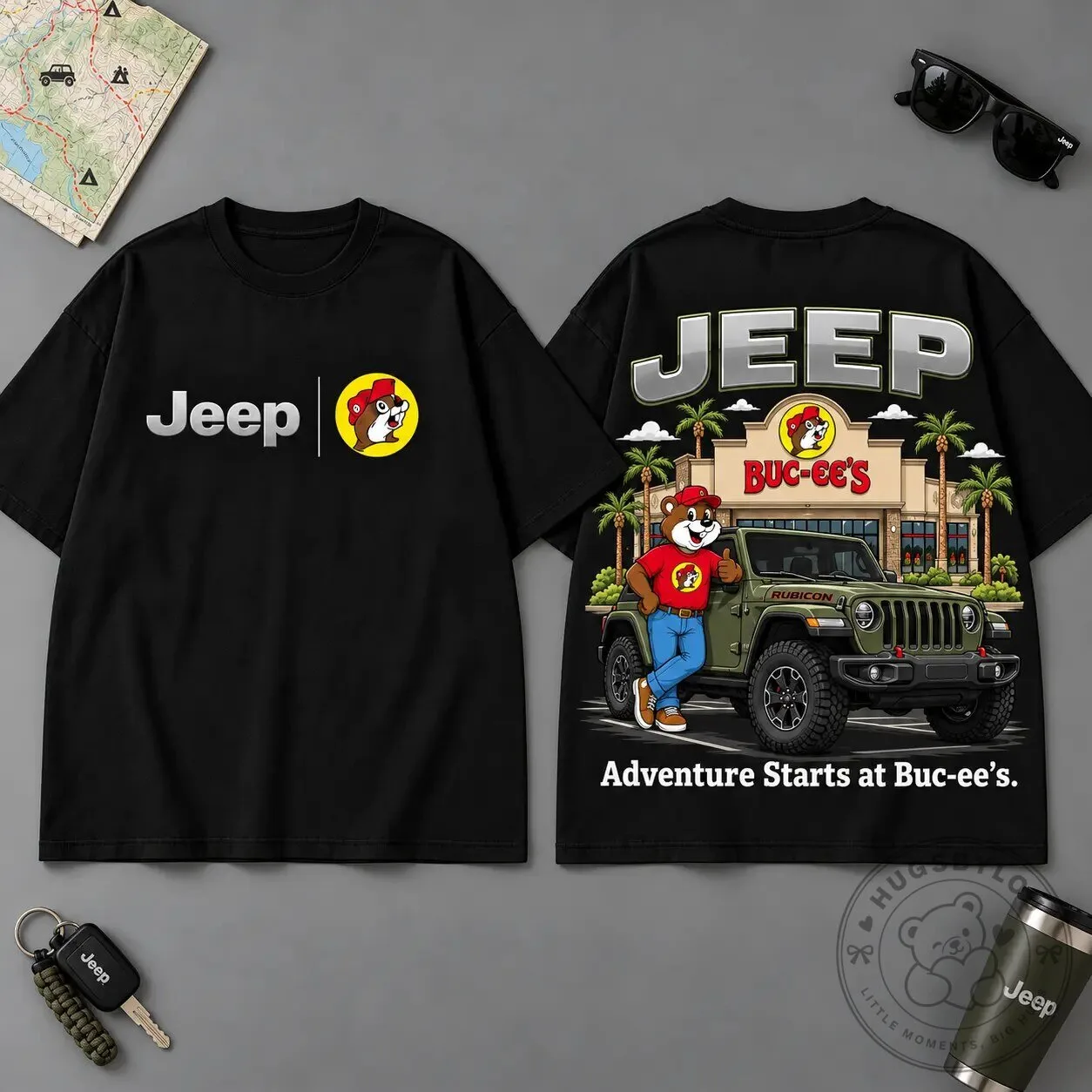 Jeep Buc-ee's Adventure Starts at Buc-ee's Black T-Shirt