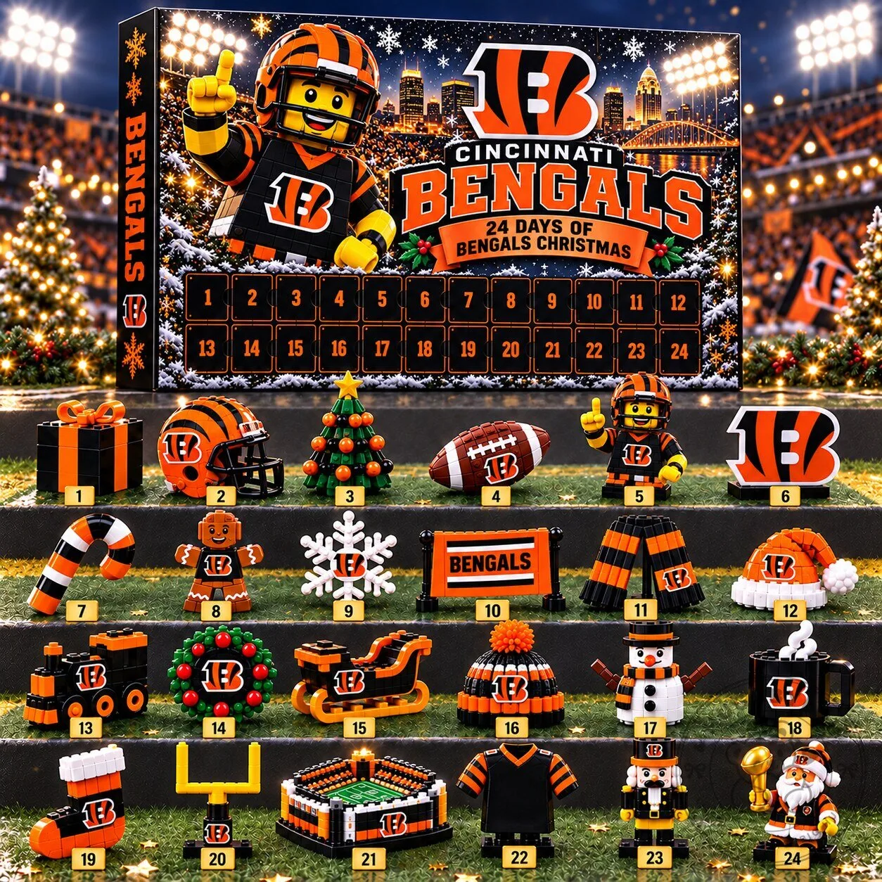 Cincinnati Bengals National Football League 24 Days of Christmas Advent Calendar