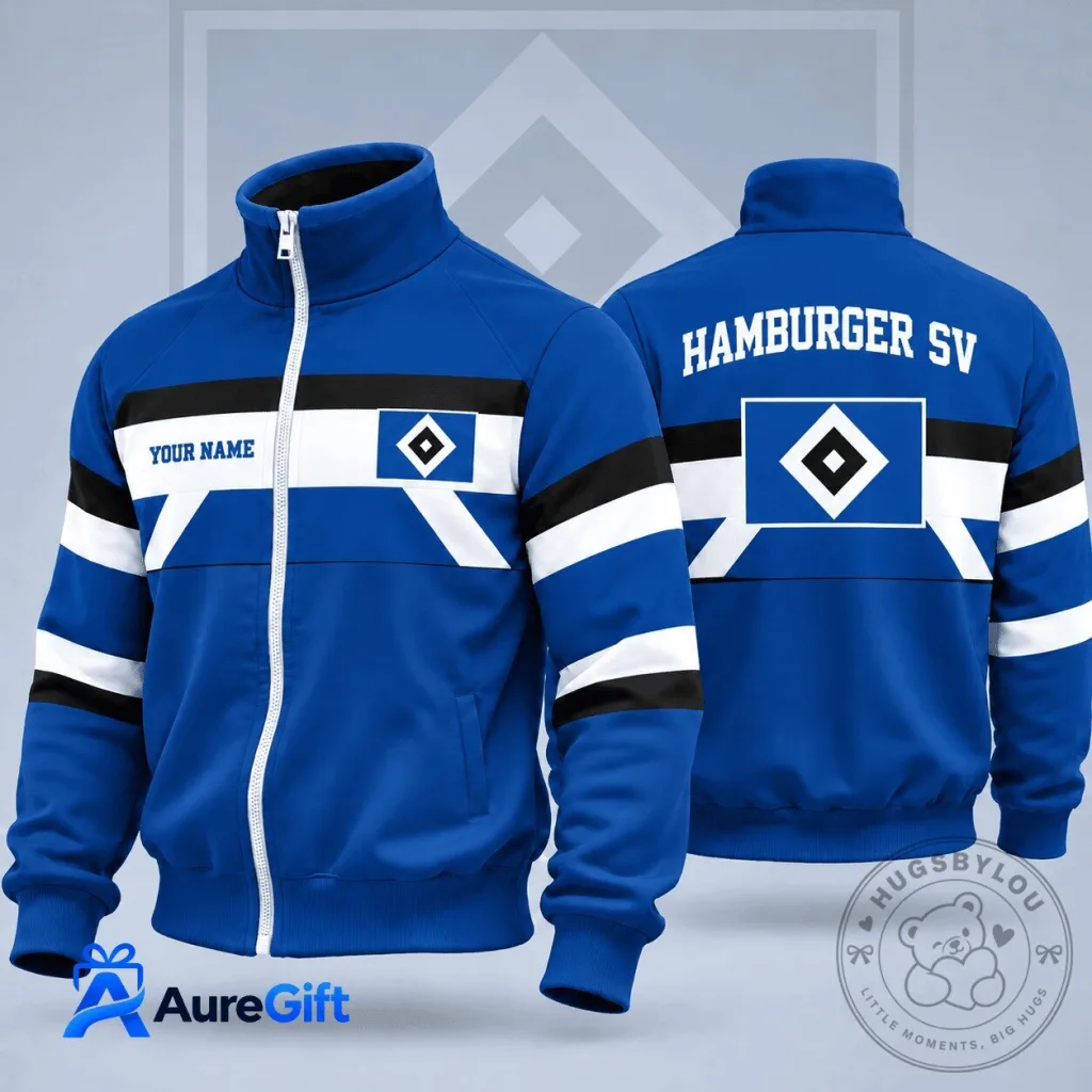 Hamburger SV Bundesliga Matchday Personalized Name Stand Collar Jacket Hamburger SV Bundesliga Matchday Personalized Name Stand Collar Jacket