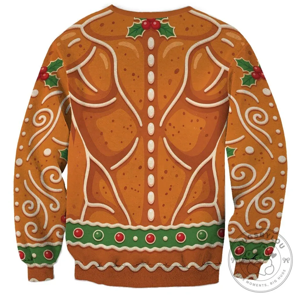Gingerbread Gains Bodybuilder Christmas Holiday Sweatshirt 7 Gingerbread Gains Bodybuilder Christmas Holiday Sweatshirt