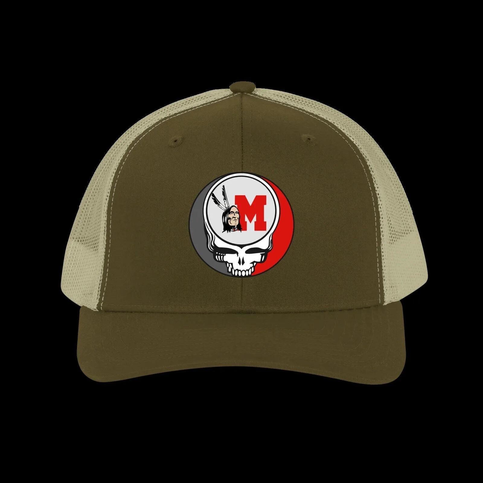 Miami University RedHawks Grateful Dead Steal Your Face Trucker Cap Hat 11 Miami University RedHawks Grateful Dead Steal Your Face Trucker Cap Hat