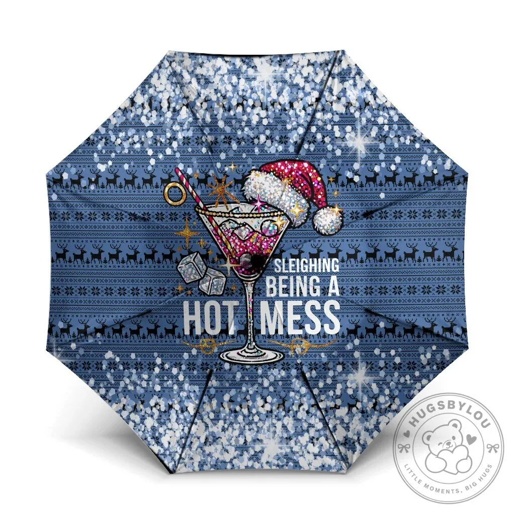 Sleighing Being A Hot Mess Christmas Cocktail Martini Glass Umbrella 28 Sleighing Being A Hot Mess Christmas Cocktail Martini Glass Umbrella