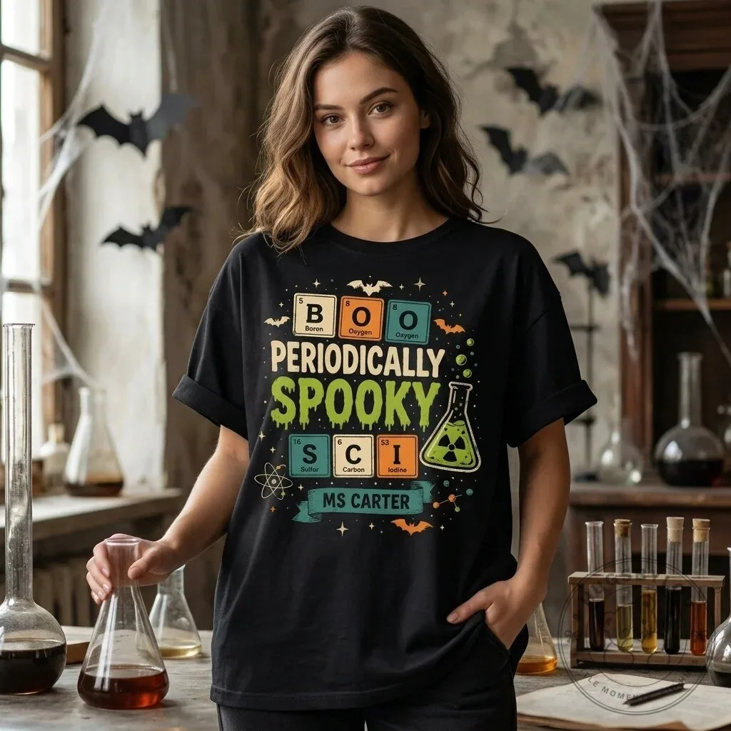 Periodically Spooky Science Teacher Halloween T-Shirt with Periodic Table 5 Periodically Spooky Science Teacher Halloween T-Shirt with Periodic Table