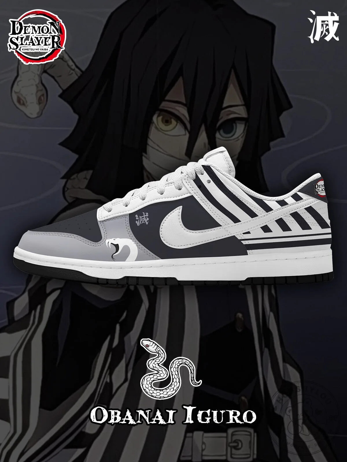Demon Slayer Obanai Iguro Anime Character Shoes