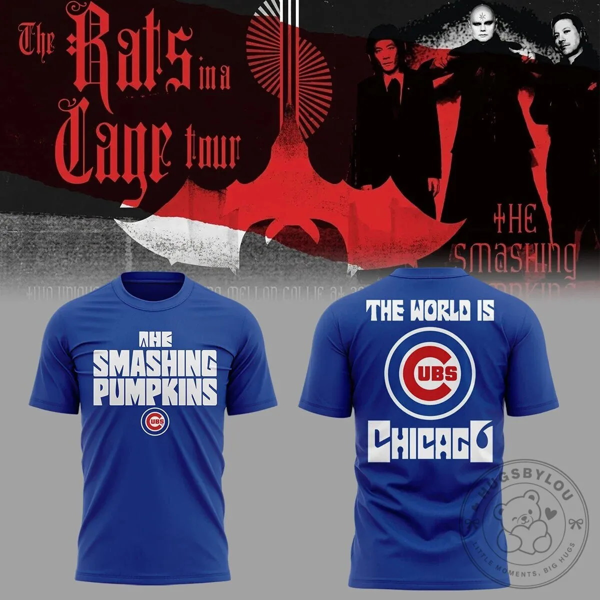 The Smashing Pumpkins Chicago Cubs Band Logo Blue Fan T-Shirt