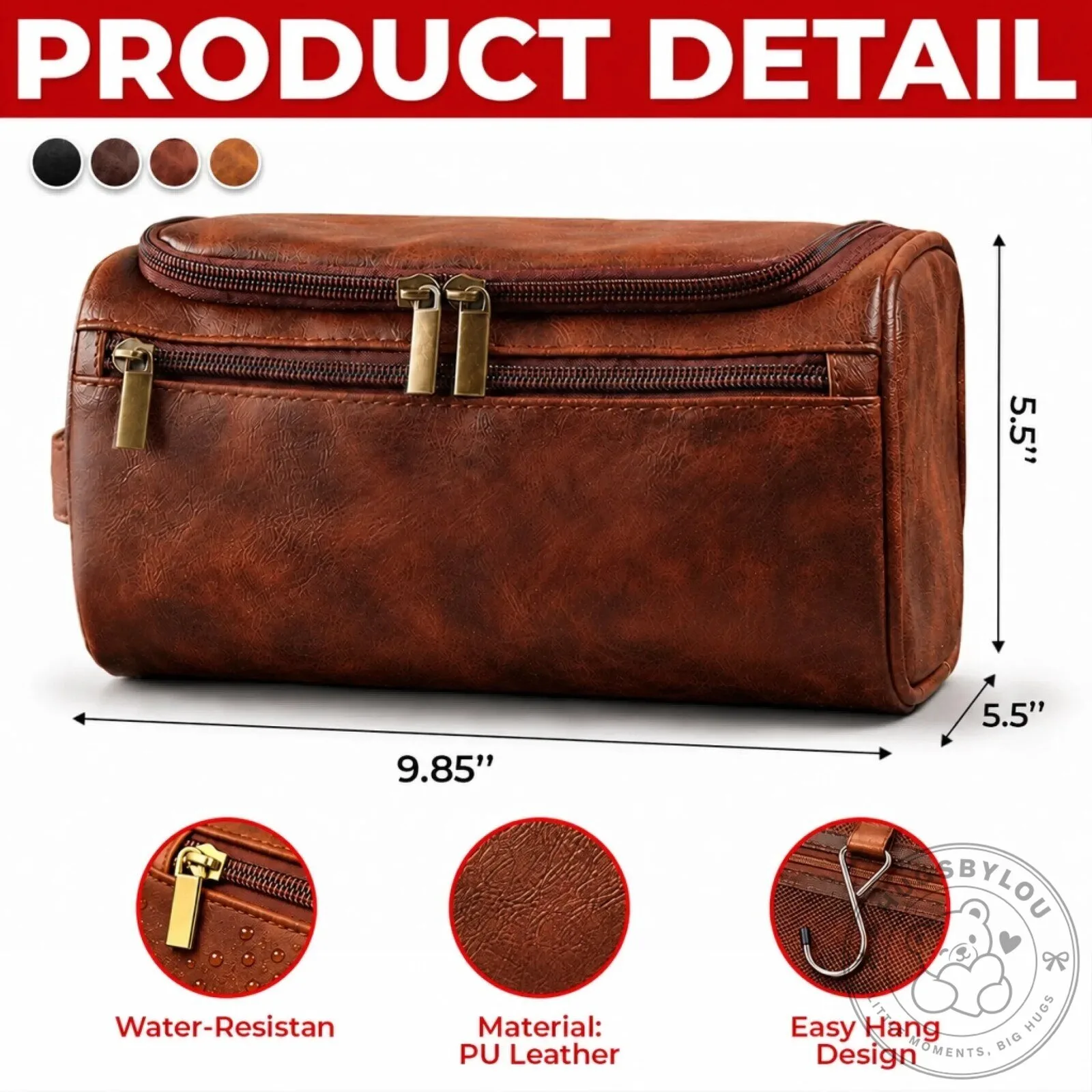 Personalized To My Grandson From Grandma Leather Toiletry Bag 11 Personalized To My Grandson From Grandma Leather Toiletry Bag