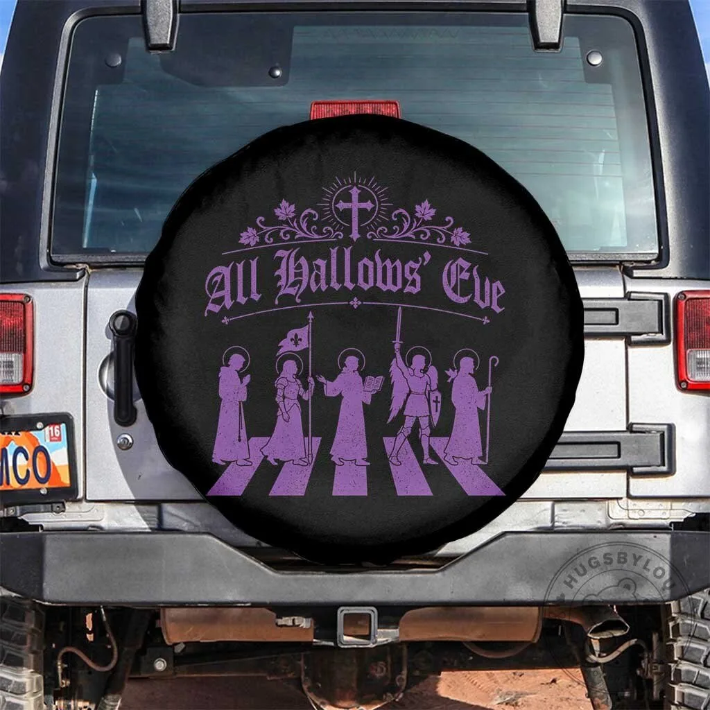 All Hallows' Eve Catholic Saints Procession Halloween Spare Tire Cover