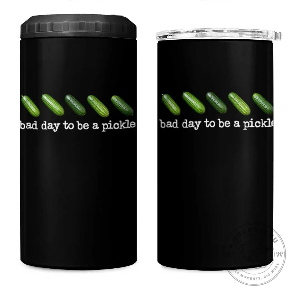 Bad Day To Be A Pickle Funny Pickleball Lover Can Cooler Tumbler