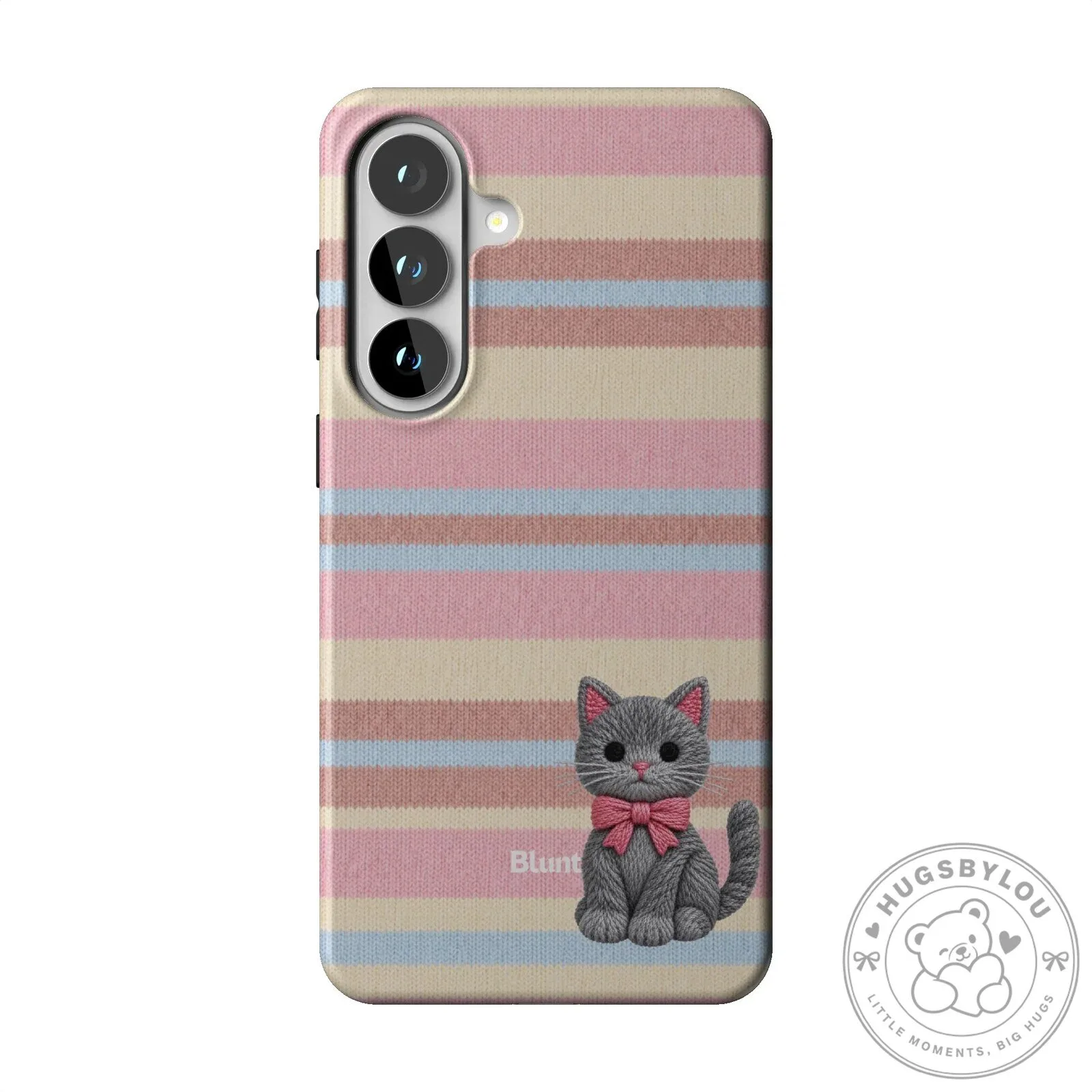 Cute Gray Kitten Pink Striped Pattern Samsung Galaxy Phone Case 18 Cute Gray Kitten Pink Striped Pattern Samsung Galaxy Phone Case