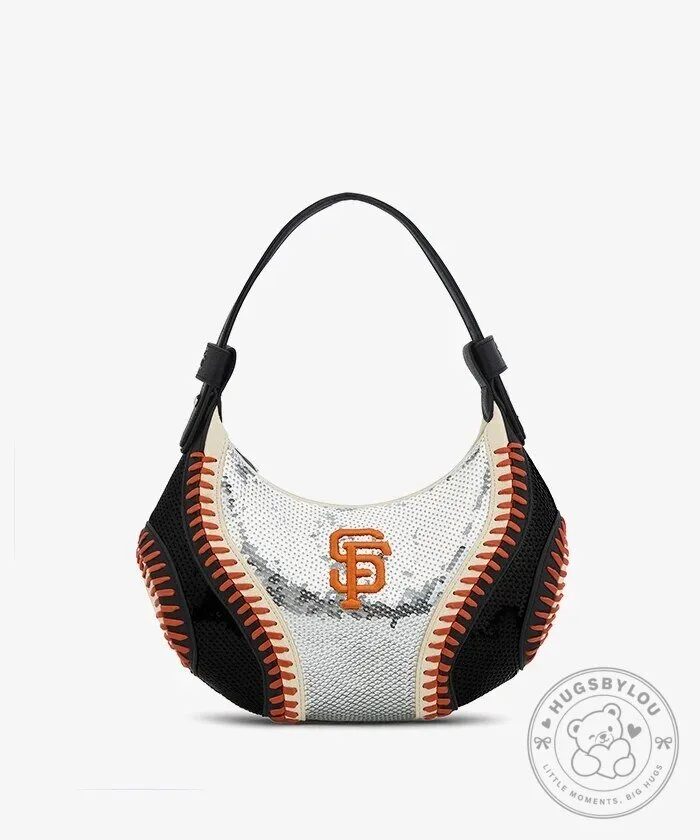 San Francisco Giants Sequin Stitch Baseball Hobo Bag
