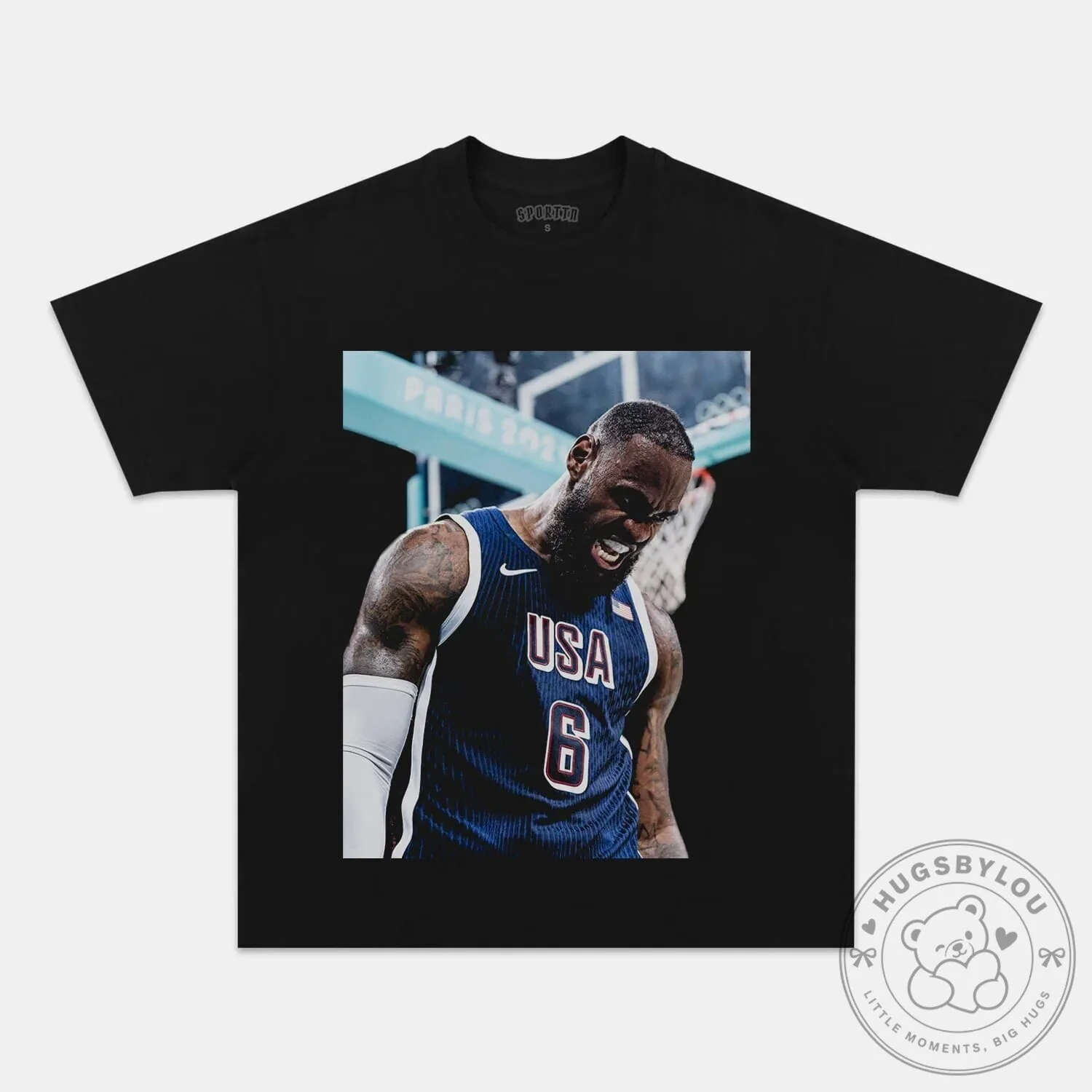 LeBron James USA Basketball Paris 2024 Olympic Games Black T-Shirt