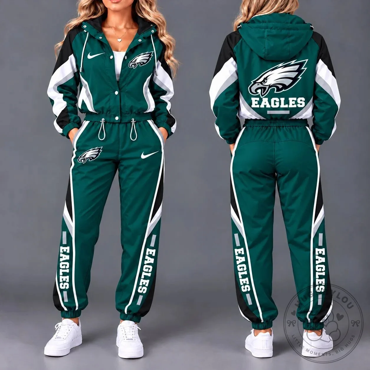 Philadelphia Eagles NFL Team Pride Waterproof Windbreaker Jacket and Pants Set