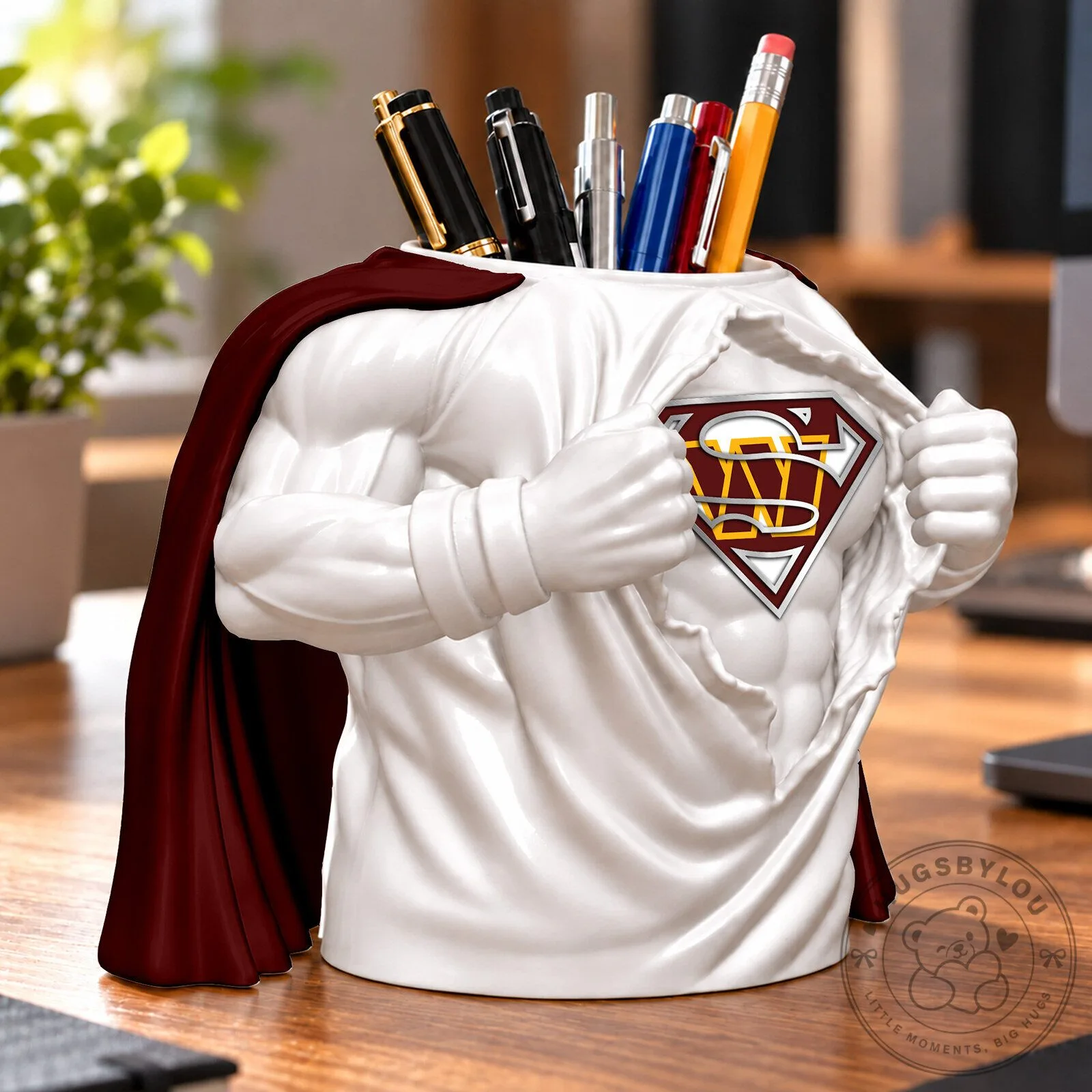 Washington Commanders Superman Logo Pen Holder Desk Organizer 7 Washington Commanders Superman Logo Pen Holder Desk Organizer