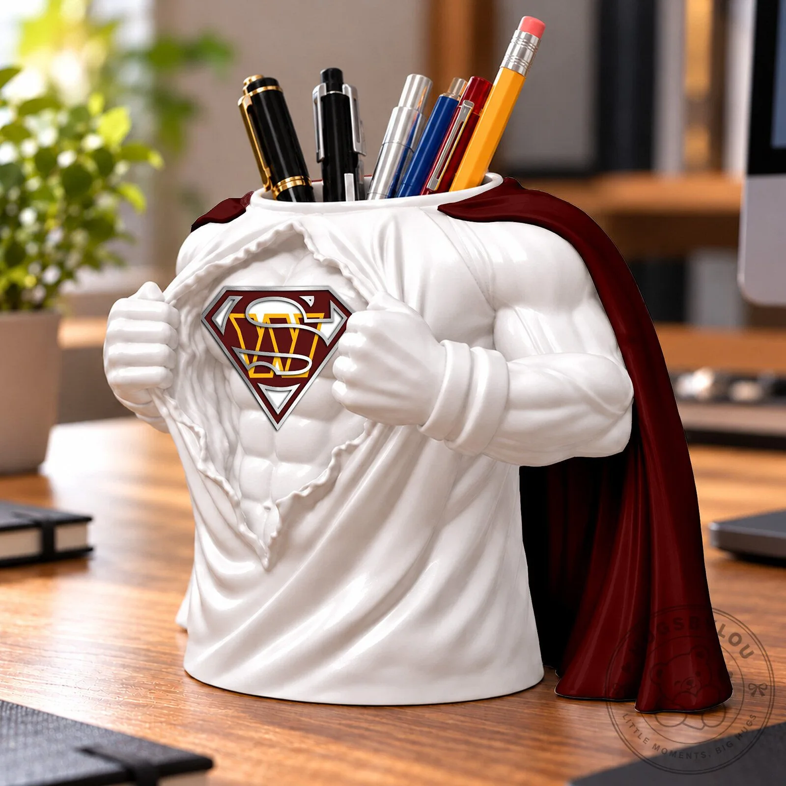 Washington Commanders Superman Logo Pen Holder Desk Organizer 8 Washington Commanders Superman Logo Pen Holder Desk Organizer